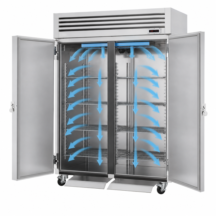 Product image #4 for Turbo Air PRO Series Roll-In Heated Cabinet for Correctional Facility, Two-Section, 75.6 Cu. Ft., Solid Door
