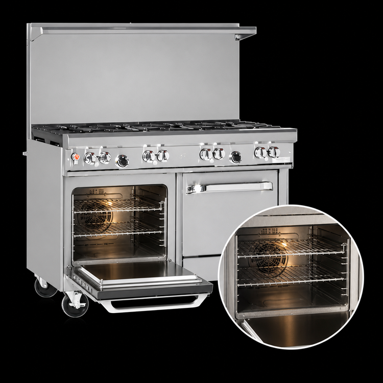 Product image #4 for Southbend Ultimate 48-Inch Gas Restaurant Range with 6 Open Burners, Convection Oven and Cabinet Base