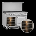 Thumbnail image #4 for Southbend Ultimate 48-Inch Gas Restaurant Range with 6 Open Burners, Convection Oven and Cabinet Base