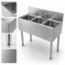 Thumbnail image #5 for Top Shelf TS Series 36-Inch 3-Compartment Underbar Multi-Tank Sink Unit, 18-Gauge Stainless Steel