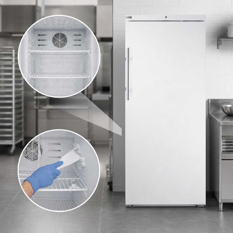 Product image #5 for Summit Commercial AFM19W 1-Section Upright Reach-In All-Freezer, 18.3 Cu. Ft., Manual Defrost, White, 115V