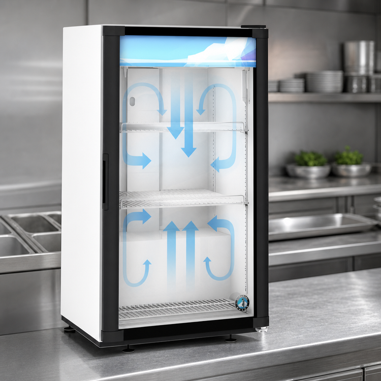 Product image #4 for Hoshizaki One-Section Countertop Glass Door Refrigerated Merchandiser, 5.97 Cu. Ft., White