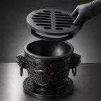 Thumbnail image #4 for Town Equipment 51336/DZ Dragon-Style Japanese Hibachi Stove Set with Removable Cast Iron Grill, Cast Aluminum Body