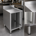 Thumbnail image #5 for BK Resources Well Series Stainless Steel Underbar Cabinet with Adjustable Legs, 24 x 21 Inches