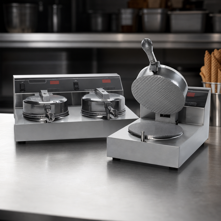 Product image #4 for Nemco Dual Countertop Waffle Cone Maker with Digital Controls, 120V