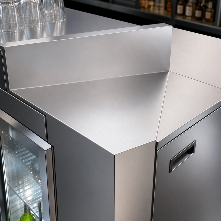 Product image #4 for Krowne Royal Series 60° Rear Corner Underbar Angle Filler, 19-Inch Front-to-Back, Stainless Steel