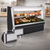 Thumbnail image #4 for Howard-McCray 34E Series Endless Design Full-Service Straight-Glass Deli Meat & Cheese Service Case, 148-1/2-Inch, Self-Contained, Black Exterior/White Interior, LED Lighting