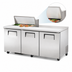 Thumbnail image #4 for 72-Inch Three-Section Stainless Steel Sandwich/Salad Prep Table with 8-Pan Rail
