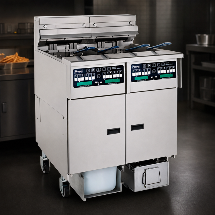 Product image #4 for Solstice Reduced Oil Volume Electric Dual Fryer System with Built-In Filter Drawer, 2 x 30 lb. Tanks