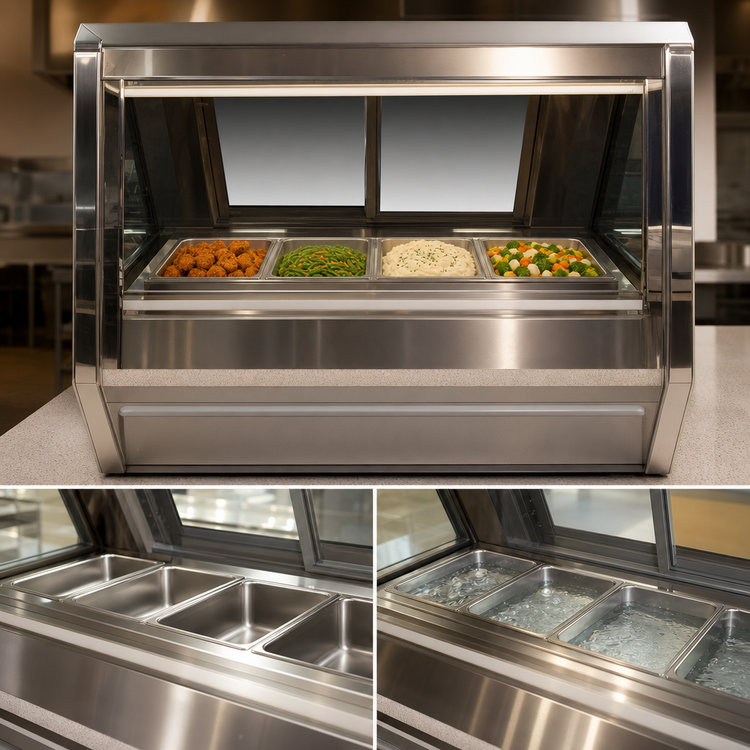 Product image #4 for Howard-McCray 76-1/2" Full-Service Hot Food Display Case with 4 Thermostatic Wells