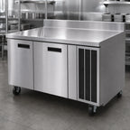 Thumbnail image #4 for Delfield 186114BSTMP 114-Inch 3-Section Refrigerated Work Table with 3 Doors, Stainless Steel Top & Exterior, 4-Inch Backsplash