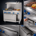 Thumbnail image #4 for Comstock-Castle 48-Inch Commercial Gas Range with 4 Open Burners, 24-Inch Griddle, Extra-Wide Oven, and Storage Cabinet