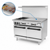 Thumbnail image #4 for Turbo Air Radiance 48-Inch Gas Restaurant Range with 2 Open Burners, 36-Inch Right-Side Griddle, and 2 Standard Ovens