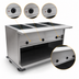 Thumbnail image #4 for Spec-Master PHT3OB-240-3 Portable Electric 3-Well Hot Food Table with Polyethylene Cutting Board