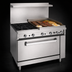 Thumbnail image #4 for Imperial Pro Series 36-Inch Gas Restaurant Range with 2 Open Burners, 24-Inch Griddle and Standard Oven