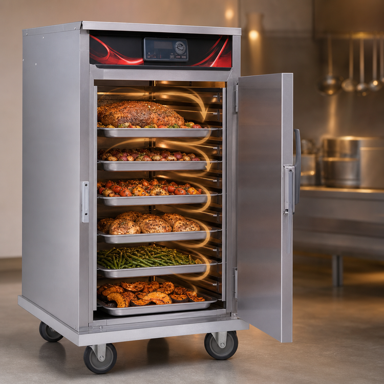 Product image #4 for Cres Cor Roast-N-Hold Mobile Half-Size Gentle Convection Cook and Hold Oven, 9 Full-Size Pan Capacity, 240V, 3-Phase