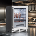 Thumbnail image #4 for Omcan USA Aurora 48401 Dry Aging Cabinet, 3.46 Cu. Ft., 55 lb Capacity, Temperature & Humidity Control, Insulated Glass Door