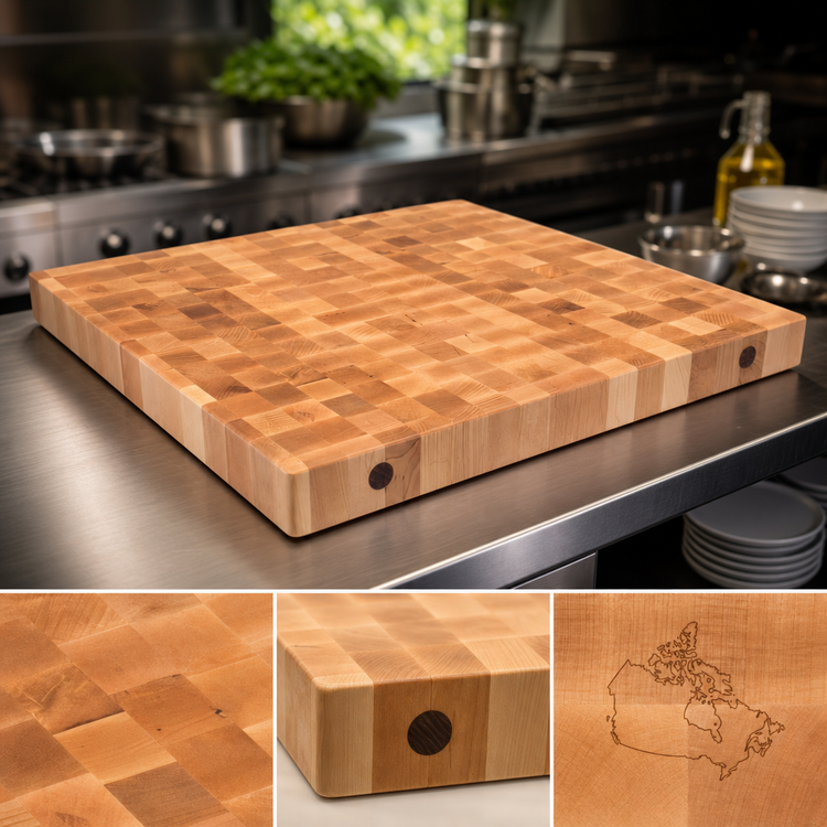 Product image #4 for Boos Block End-Grain Maple Island Countertop, 36" x 32" x 2-1/4", Cream Finish with Beeswax