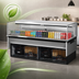 Thumbnail image #5 for Turbo Air Low Profile Drop-In Horizontal Open Refrigerated Display Case with Glass Side Panels, Deck Only, 9.7 Cu. Ft.