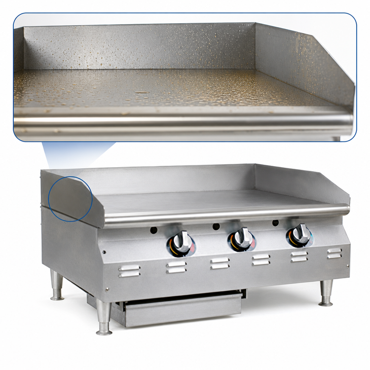 Product image #4 for RedHots Chef's Line CLAGGDT-48-NG 48" Natural Gas Countertop Commercial Griddle