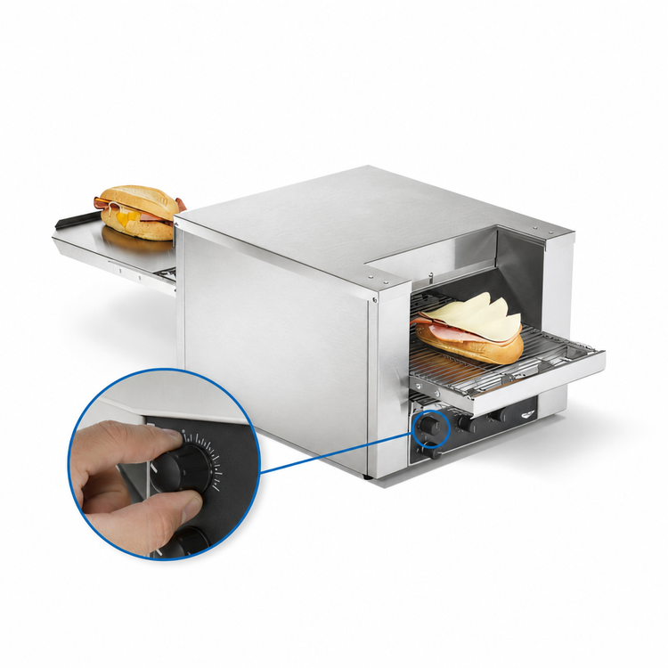 Product image #4 for Vollrath 40 Inch Countertop Conveyor Sandwich Oven with Quartz Heating, 10.5 Inch Conveyor, 120V