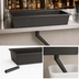 Thumbnail image #4 for Bar Maid Plastic Drop-In Bar Drain Tray with Drain Tube, Black, 14 x 5 x 3 Inches