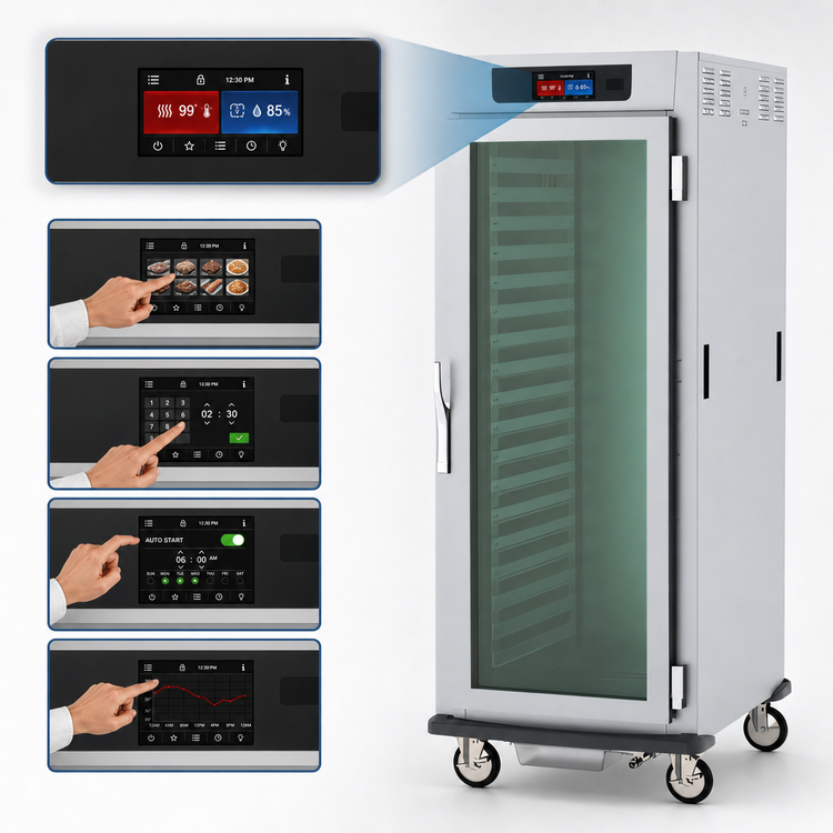 Product image #4 for Metro C5 9 Series Full-Height Controlled Humidity Heated Holding and Proofing Cabinet with Glass Door, Mobile, 36-Pan Capacity