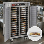 Thumbnail image #4 for FWE E-Series E-960 Electric/Canned-Heat Banquet Holding Cabinet, 96 Covered Plates, Double Doors