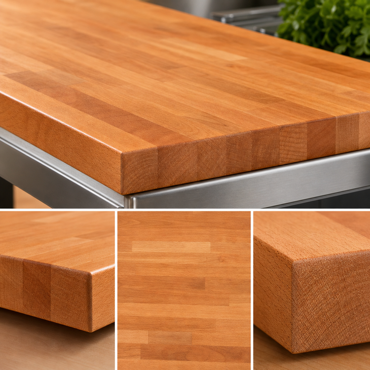 Product image #4 for Boos Block American Cherry Edge Grain Kitchen Countertop, 48 x 27 x 1-1/2 Inch, Varnique Finish