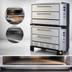 Thumbnail image #4 for Peerless Double-Stack Electric Deck Bake Oven with 4 Decks, 42 x 32 Inch Steel Deck Interior, Right-Side Digital Controls