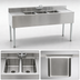 Thumbnail image #4 for Eagle Group 1800 Series 48-Inch 2-Compartment Underbar Sink Unit with Dual Drainboards