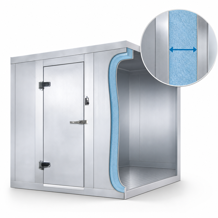Product image #4 for AmeriKooler Outdoor Walk-In Freezer with Aluminum Floor and Bohn R-448A Remote Refrigeration