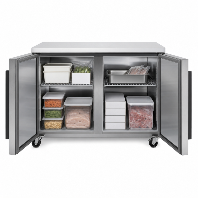 Product image #4 for Traulsen Centerline Compact Two-Section Undercounter Freezer, 60-Inch, Solid Doors, Rear-Mount Refrigeration