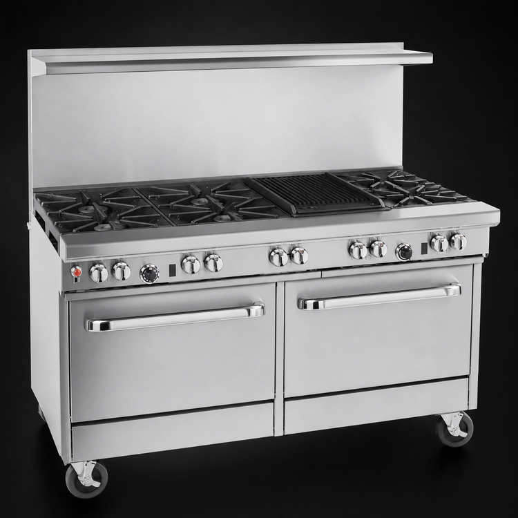 Product image #4 for Southbend Ultimate 60-Inch Gas Restaurant Range with 6 Open Burners, 24-Inch Charbroiler, Standard Oven and Convection Oven