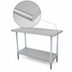 Thumbnail image #4 for Advance Tabco Special Value Series Flat Top Stainless Steel Work Table with Adjustable Undershelf, 84 x 24 Inches