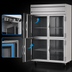 Thumbnail image #4 for Beverage-Air Horizon Series Two-Section Reach-In Freezer with Four Half Glass Doors, 46.29 Cu. Ft., Top-Mounted Self-Contained Refrigeration