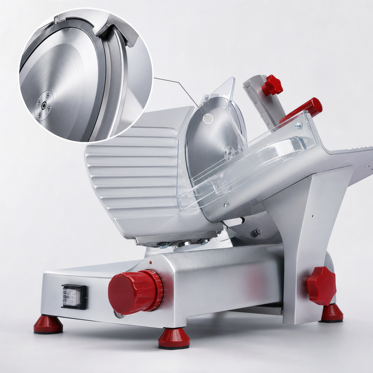 Product image #4 for Trento 8-Inch Manual Gravity Feed Commercial Meat Slicer, 1/5 HP, 110V, Belt-Driven