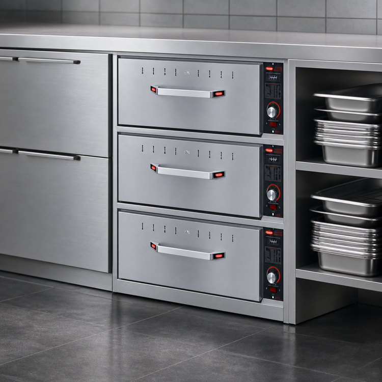 Product image #4 for Hatco Built-In Narrow 3-Drawer Warming Drawer Unit
