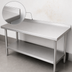 Thumbnail image #4 for John Boos Stallion 16-Gauge 300-Series Stainless Steel Work Table, 144 x 36 Inches, 1-1/2-Inch Rear Up-Turn, Open With Undershelf