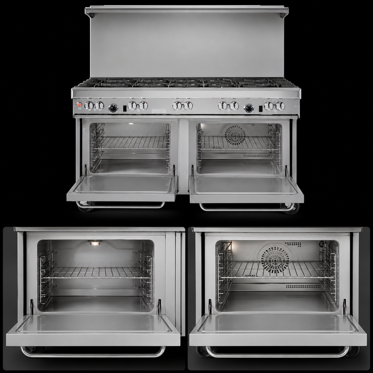 Product image #4 for Southbend Ultimate 60-Inch Gas Restaurant Range with 8 Open Burners, Standard Oven, and Convection Oven