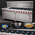 Thumbnail image #4 for American Range 72-Inch Commercial Gas Range with 24-Inch Left Griddle, 8 Open Burners, and 2 Convection Ovens