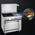 Thumbnail image #4 for Imperial Pro Series 36-Inch Gas Restaurant Range with 4 Open Burners, 12-Inch Griddle, and Convection Oven
