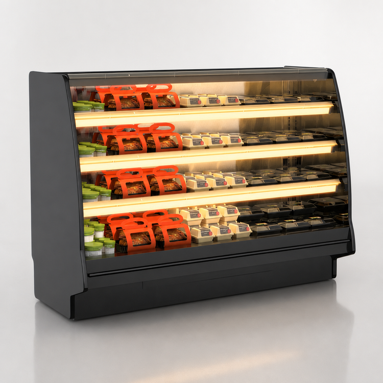 Product image #4 for Structural Concepts Fusion Heated Self-Service Hot Food Display Case with 3 Heated Shelves, 75-3/8 Inch Wide