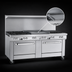 Thumbnail image #4 for Southbend Ultimate 72-Inch Gas Restaurant Range with 3 Front Burners, 2 Rear Pyromax Burners, 36-Inch Griddle, and 2 Standard Ovens