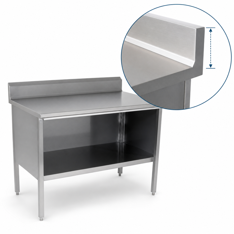 Product image #4 for John Boos Open Front Enclosed Base Stainless Steel Work Table, 132 x 30 Inches