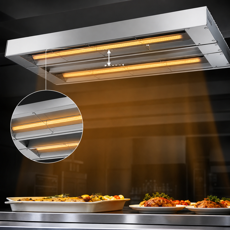 Product image #4 for Hatco Glo-Ray 66-Inch Unlighted Double Rod Infrared Strip Heater