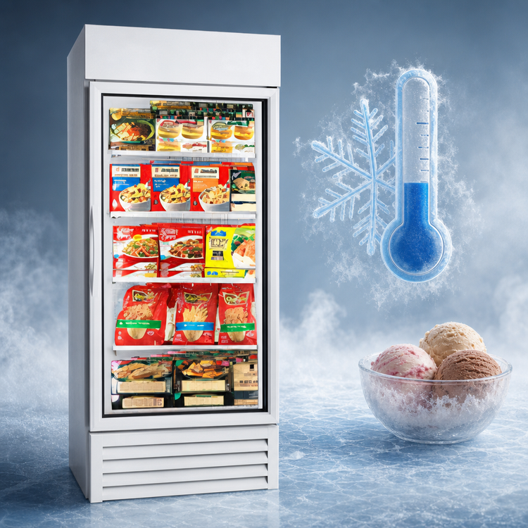 Product image #4 for True 30-Inch One-Section Glass Door Freezer Merchandiser with Hinged Door