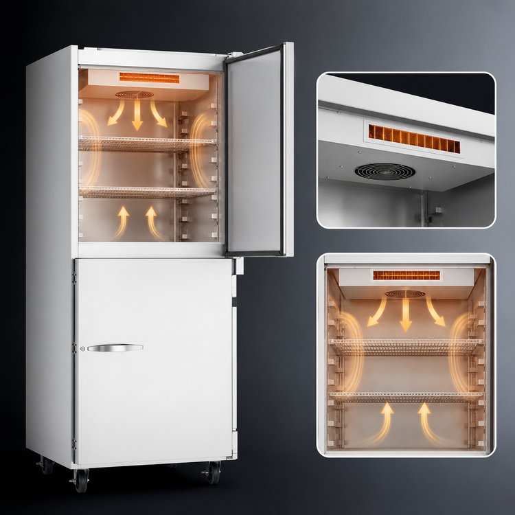 Product image #4 for Beverage-Air Horizon Series Top Mount Pass-Thru Warming Cabinet, 1 Section, 2 Solid Doors, 21.17 Cu. Ft.
