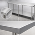 Thumbnail image #4 for Thunder Group 24 x 84-Inch Flat Top Stainless Steel Work Table with Adjustable Undershelf and 6 Legs