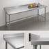 Thumbnail image #4 for Eagle Budget Series 108-Inch x 24-Inch 430 Stainless Steel Work Table with Rear Up-Turn